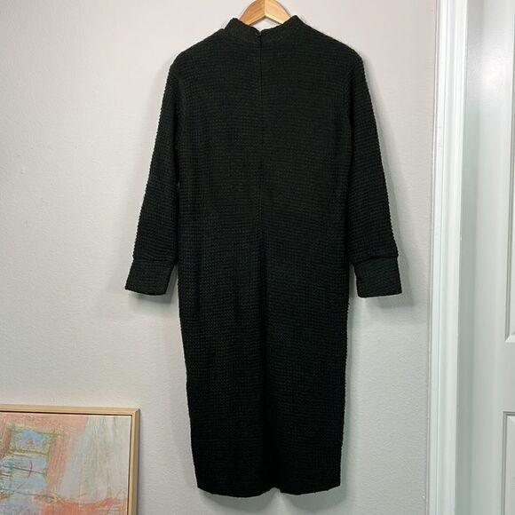 HUNTER GREEN WOOL BLEND AUS PRIVATE COLLECTION DRESS - Picture 5 of 5